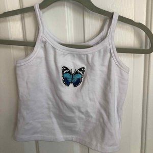 Jersey tank from Zaful, White, Size Small